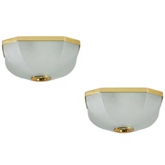 Two Flushmount Ceiling Lights by Lumi