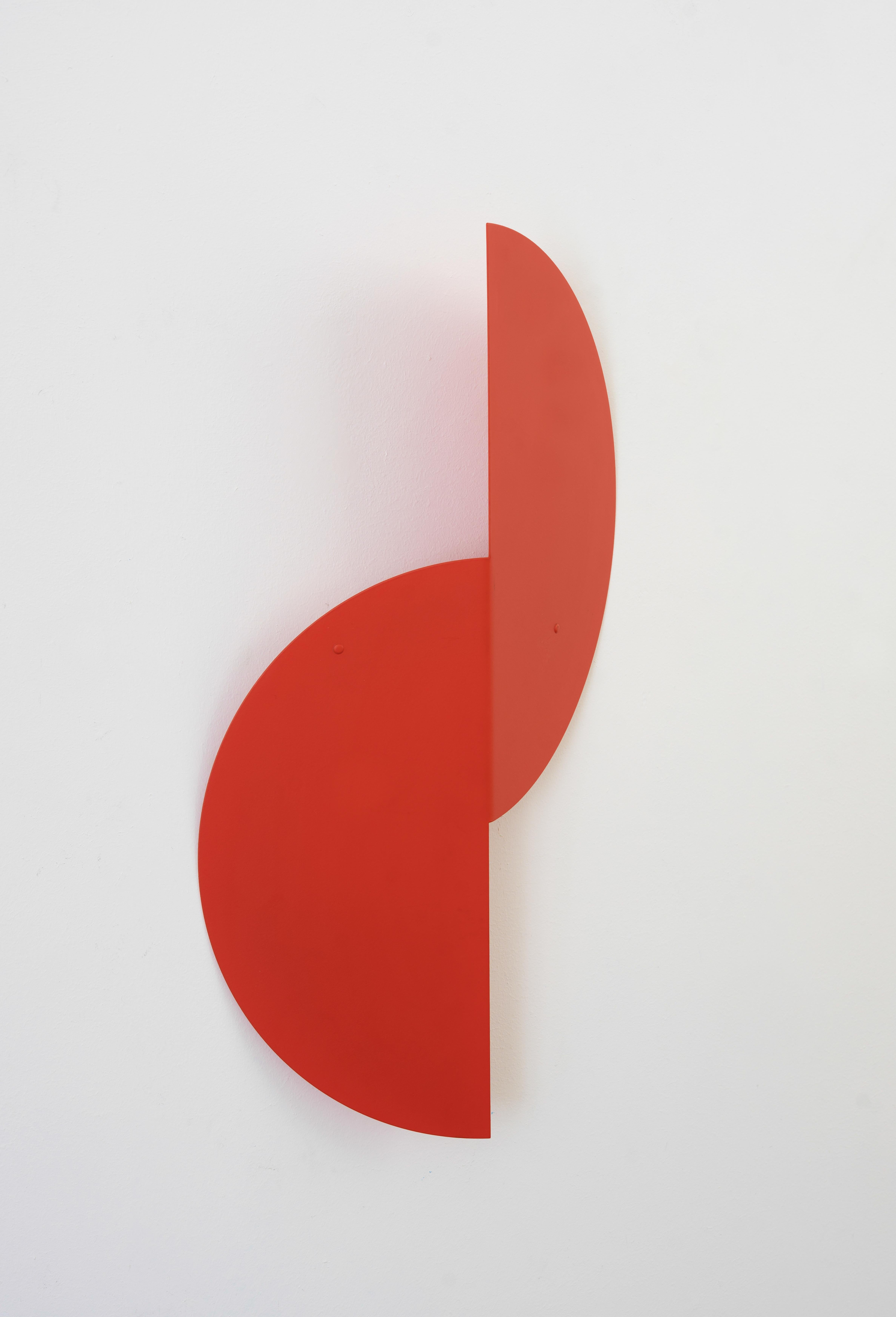 Powder-Coated Two Fold Wall Hanging in Red For Sale