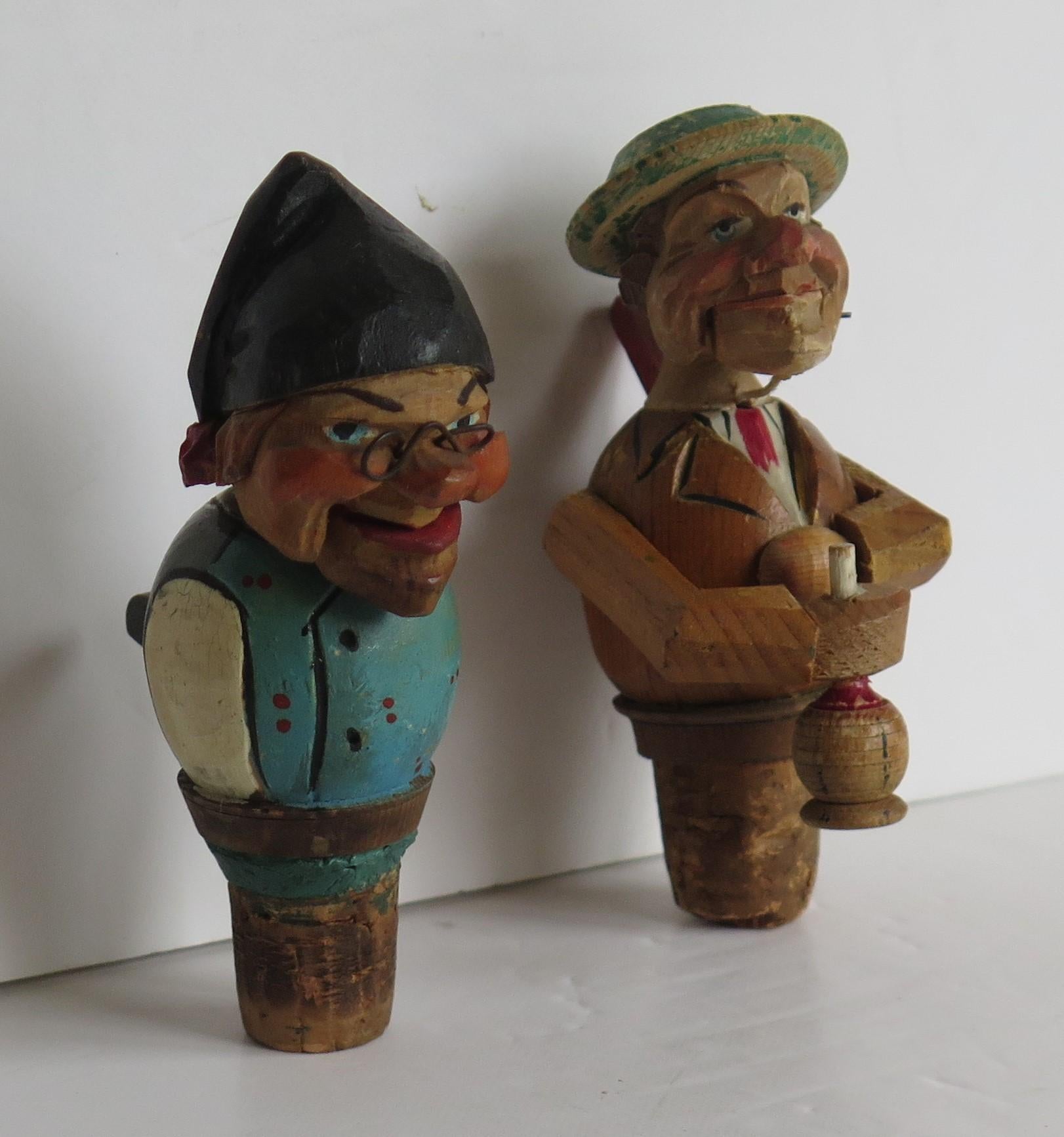 wood carved bottle stoppers