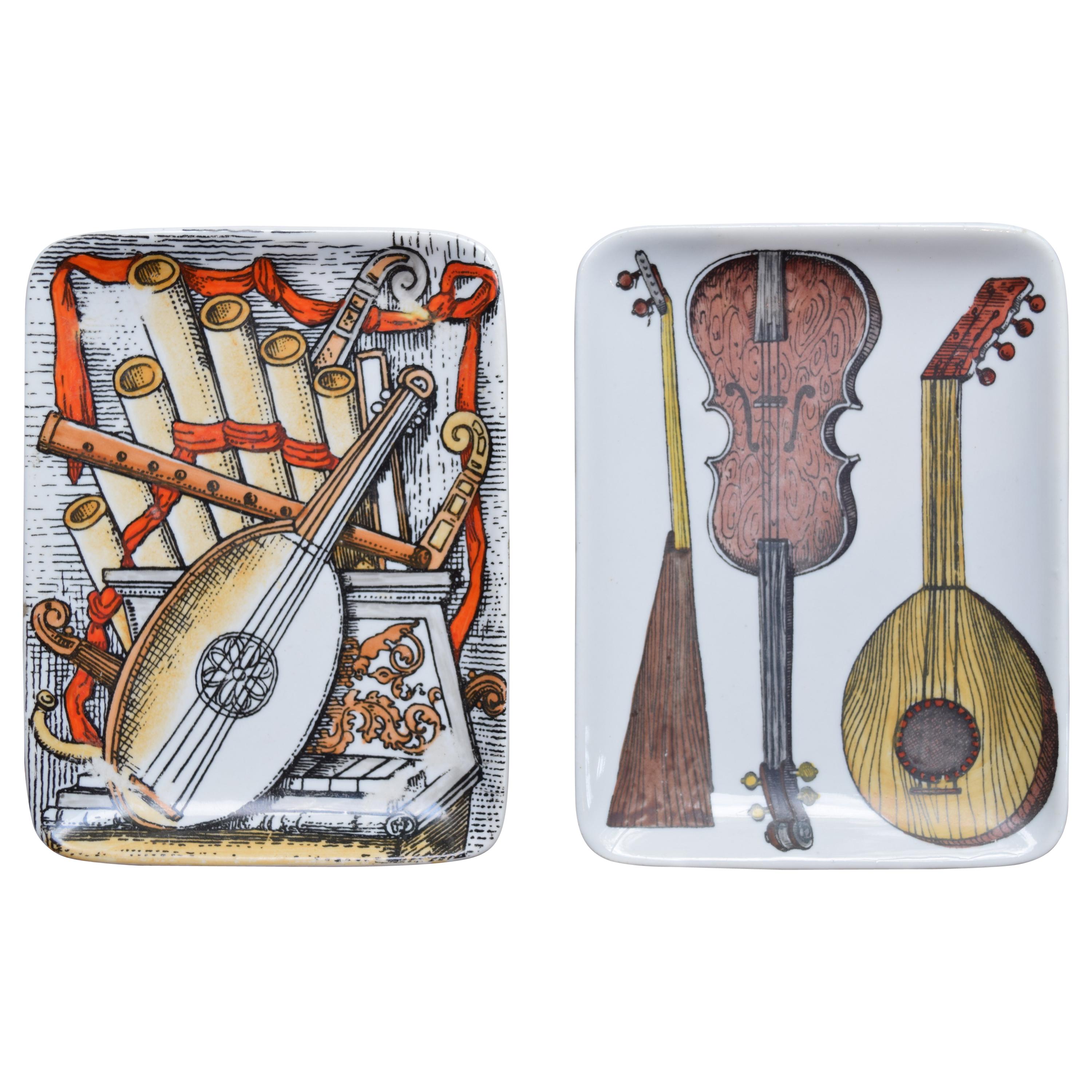 Two Fornasetti Music Dishes For Sale