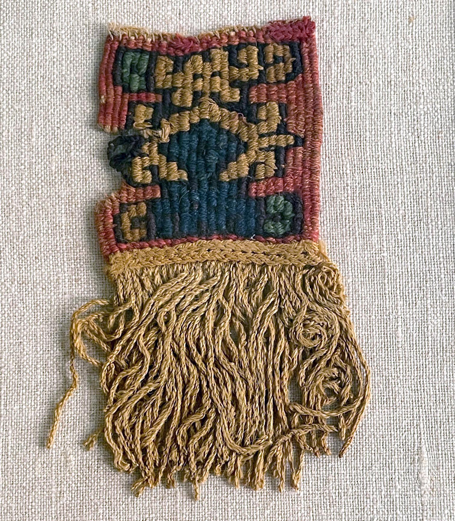Zwei Rahmen Pre-Columbianische gewebte Textilfragmente Inka-Kultur Peru im Angebot 5
