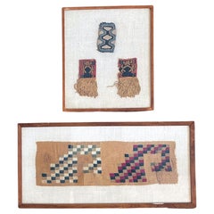 Deux fragments de textiles tissés Pre-Columbian Culture Inca Pérou