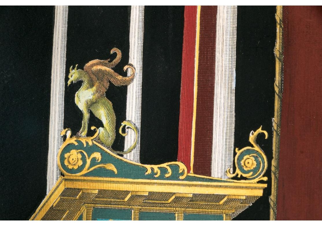 Zwei gerahmte handkolorierte Stiche aus dem 18. Jahrhundert im neoklassischen Stil #4 im Angebot 8