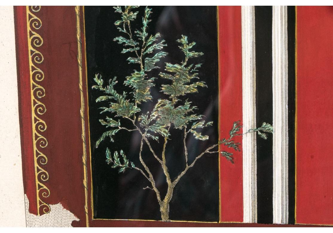 Zwei gerahmte handkolorierte Stiche aus dem 18. Jahrhundert im neoklassischen Stil #4 (Graviert) im Angebot