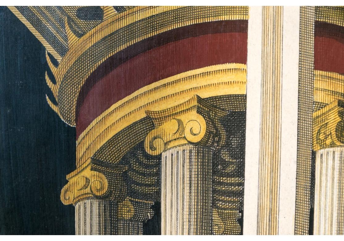 Zwei gerahmte handkolorierte Stiche aus dem 18. Jahrhundert im neoklassischen Stil #4 im Angebot 1