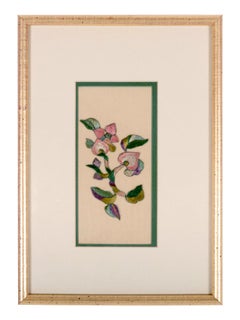 Two Framed Chinese Antique Textile Fragments Qing Dynasty Provenance