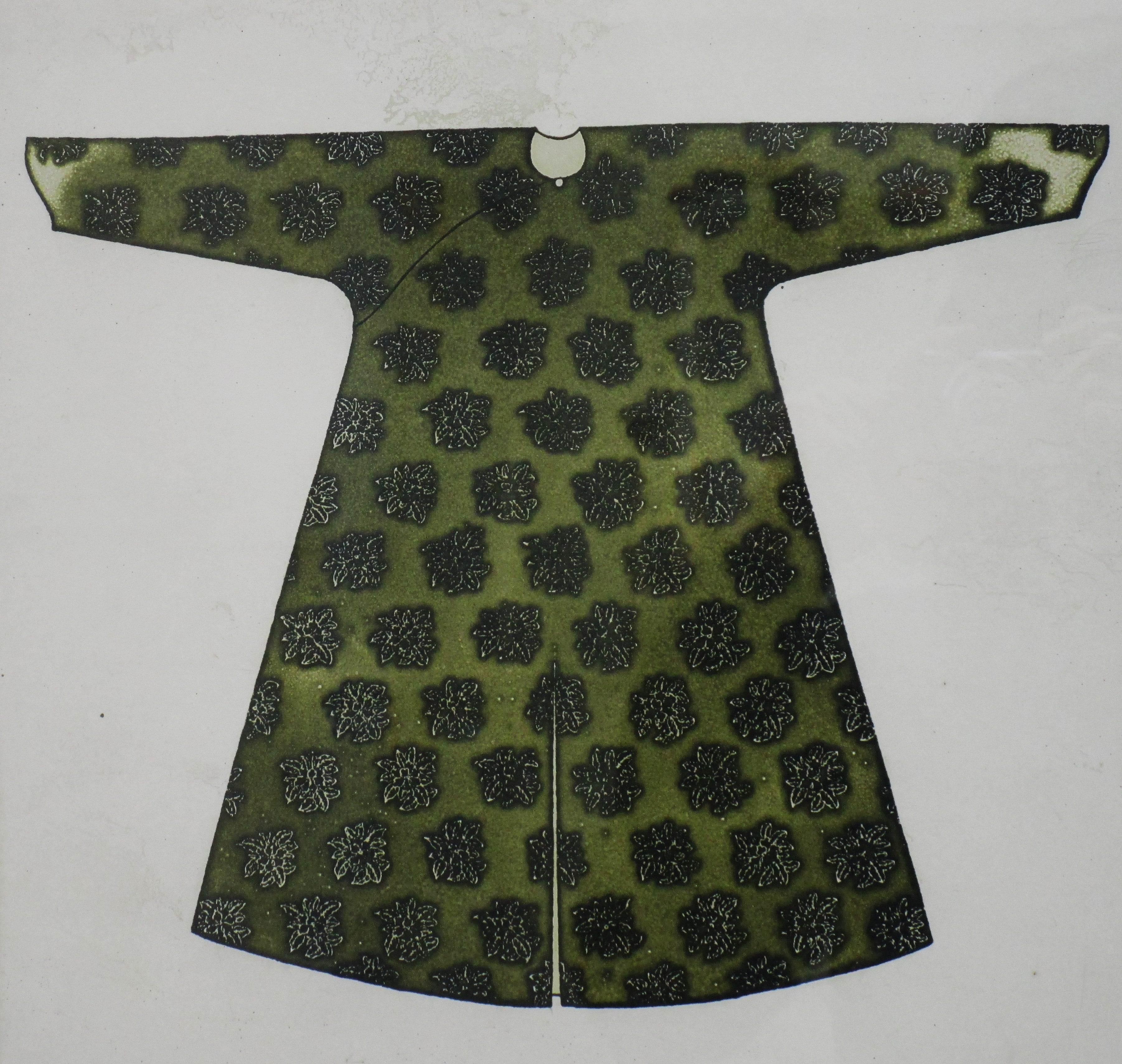 Qing Two Framed Etchings of Traditional Chinese Costumes by Vorakorn Metmanorom For Sale