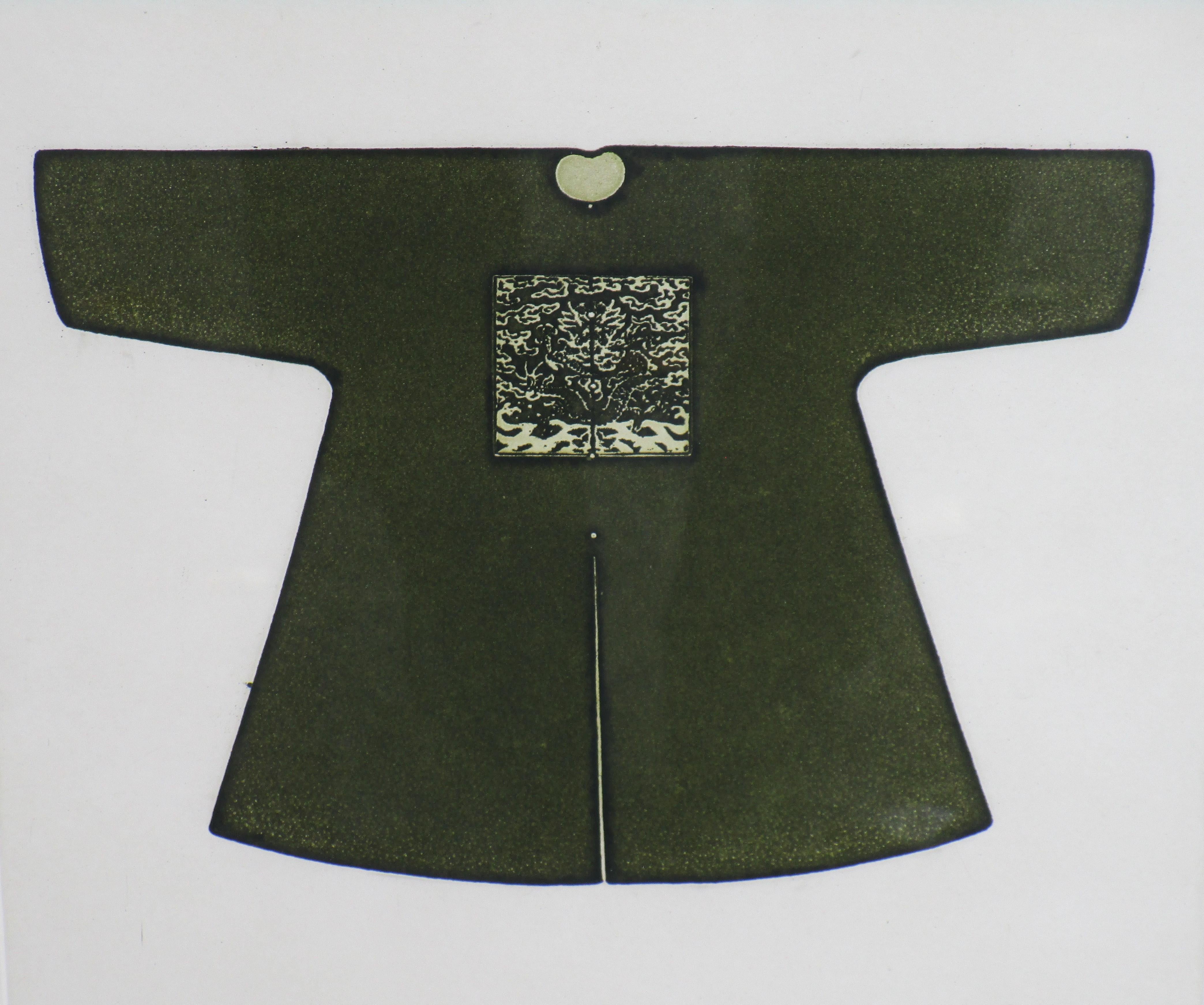 Two Framed Etchings of Traditional Chinese Costumes by Vorakorn Metmanorom In Good Condition For Sale In Rochester, NY