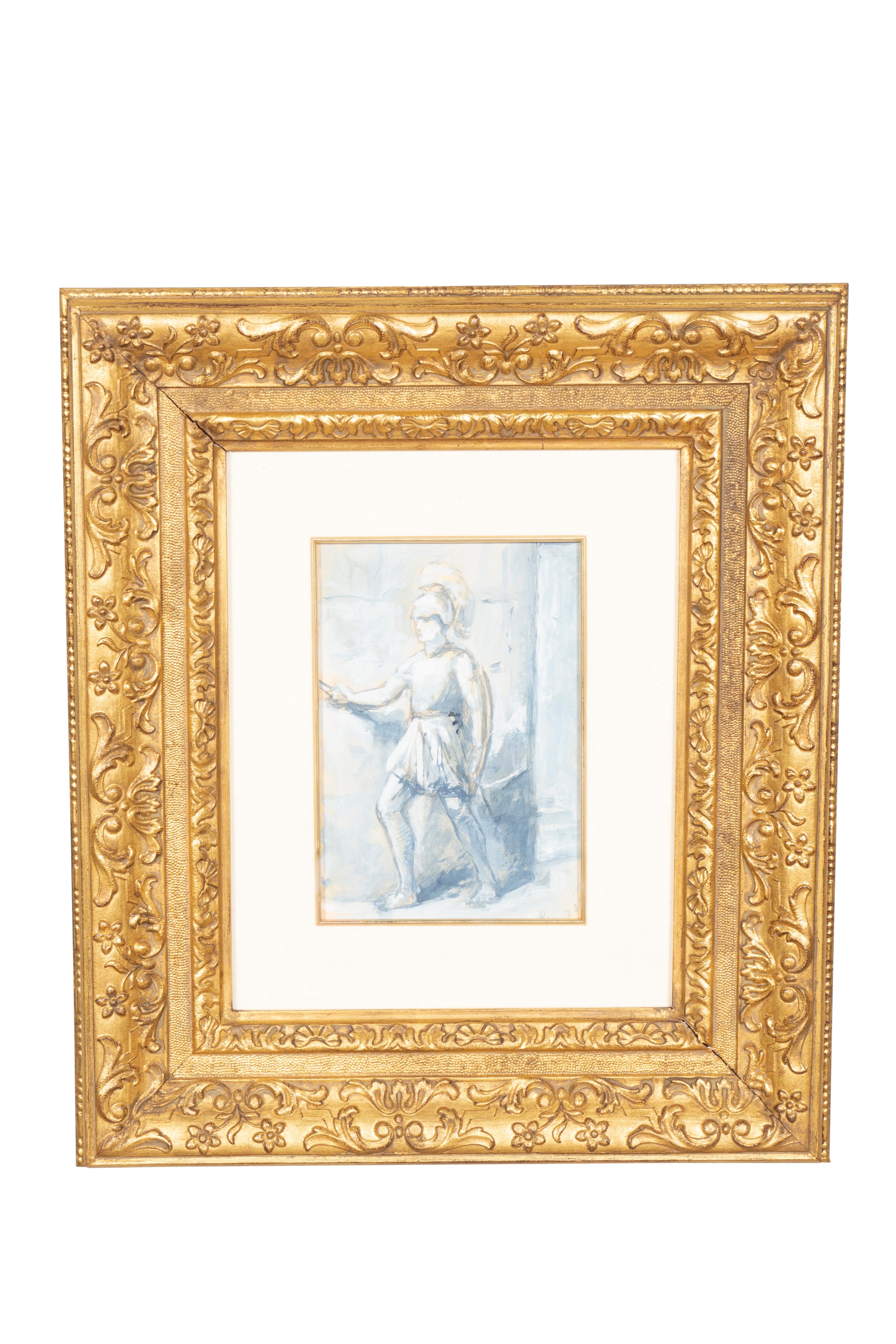 Two Framed Gouaches By Dewitt McClellan Lockman In Good Condition For Sale In Essex, MA