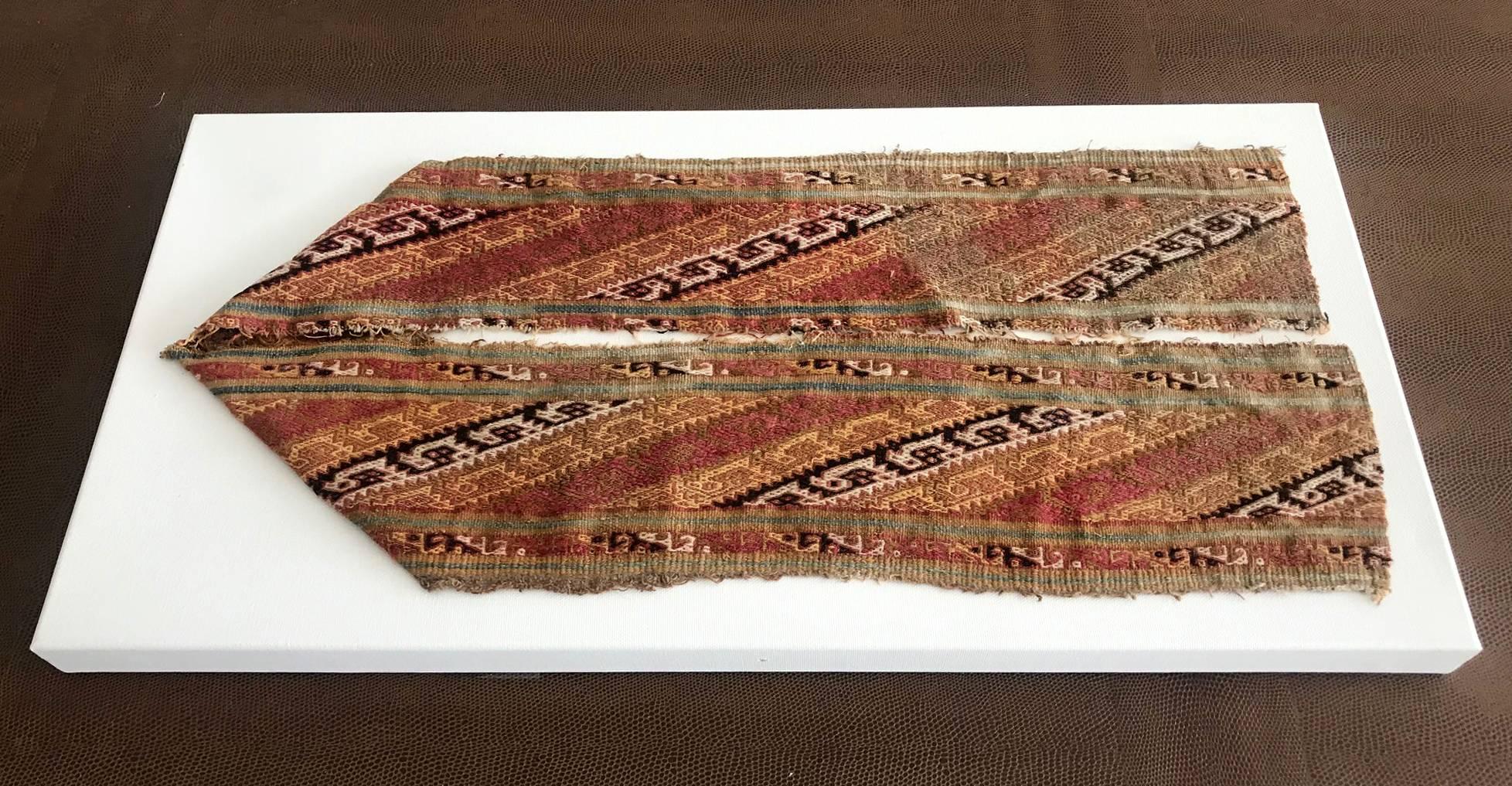 Two Framed Pre-Columbian Textile and Tools In Good Condition For Sale In Atlanta, GA
