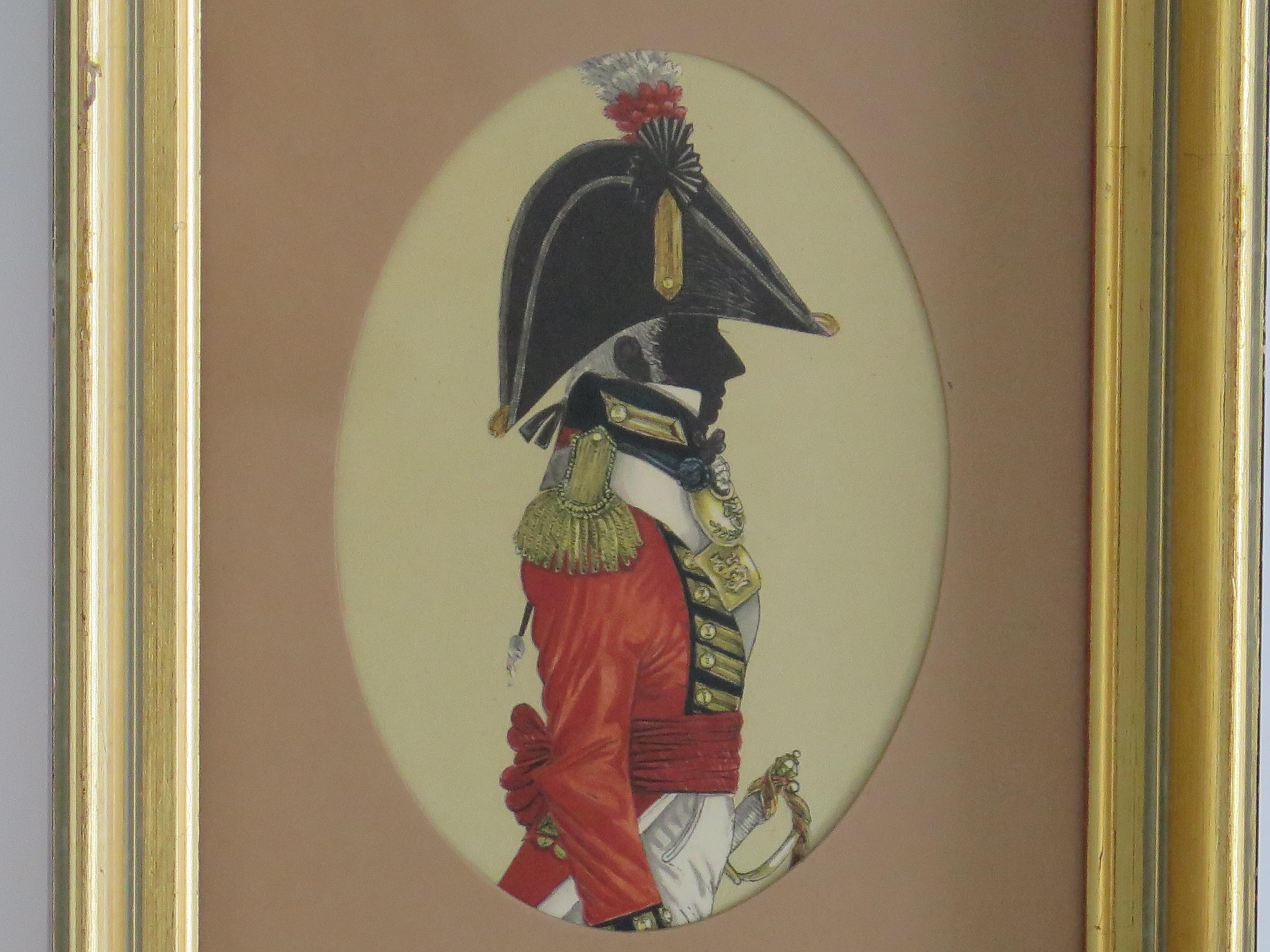 DEUX images encadrées de Silhouettes de militaires, 20e siècle en vente 2