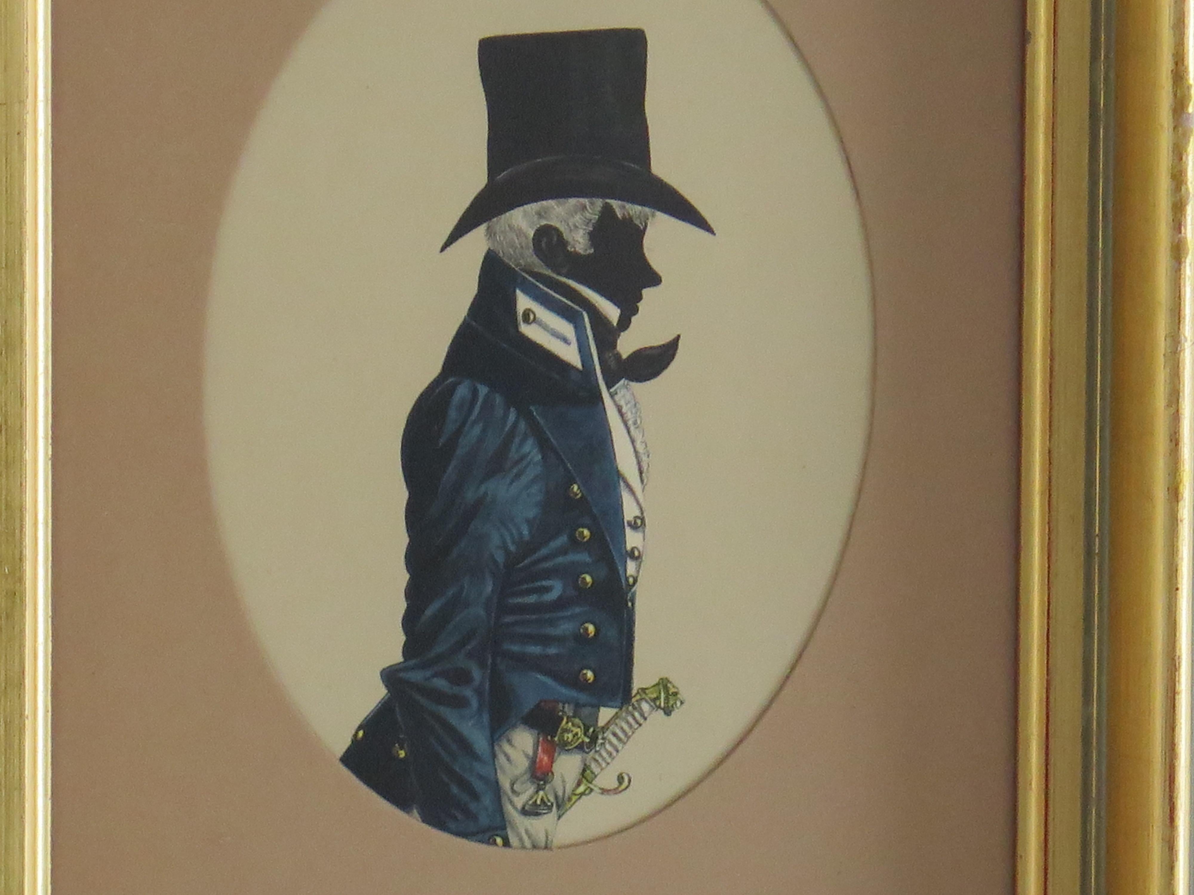 DEUX images encadrées de Silhouettes de militaires, 20e siècle en vente 6