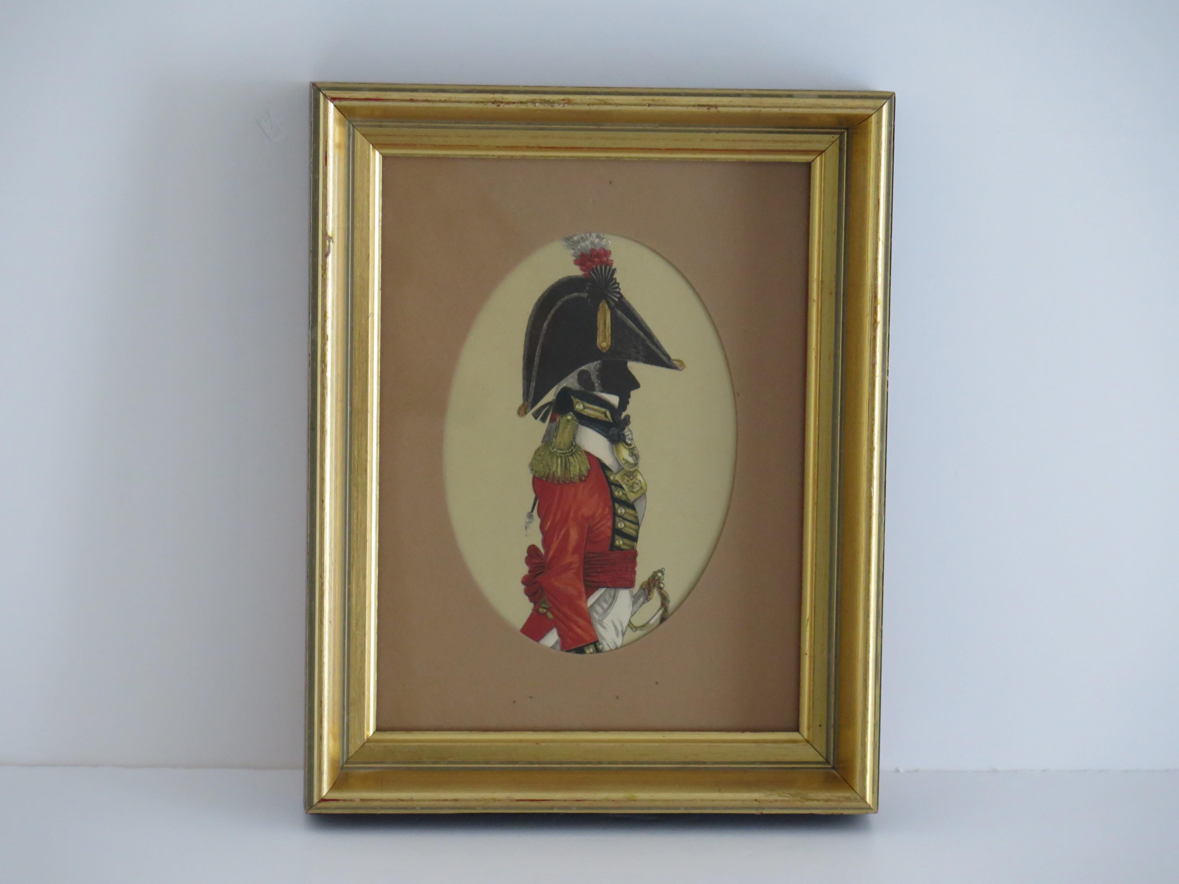 DEUX images encadrées de Silhouettes de militaires, 20e siècle Bon état - En vente à Lincoln, Lincolnshire