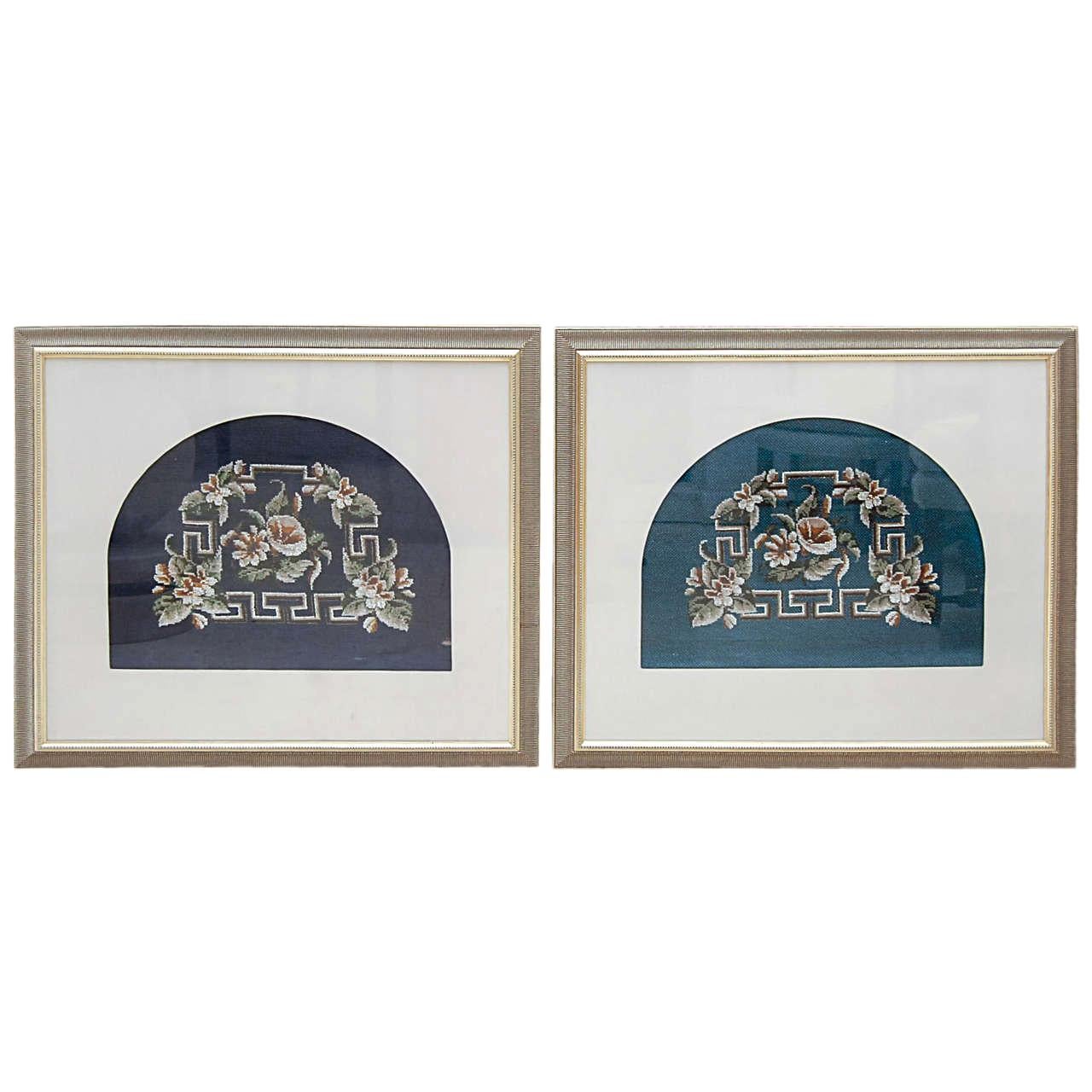 Two Framed Victorian Beadwork Pieces For Sale