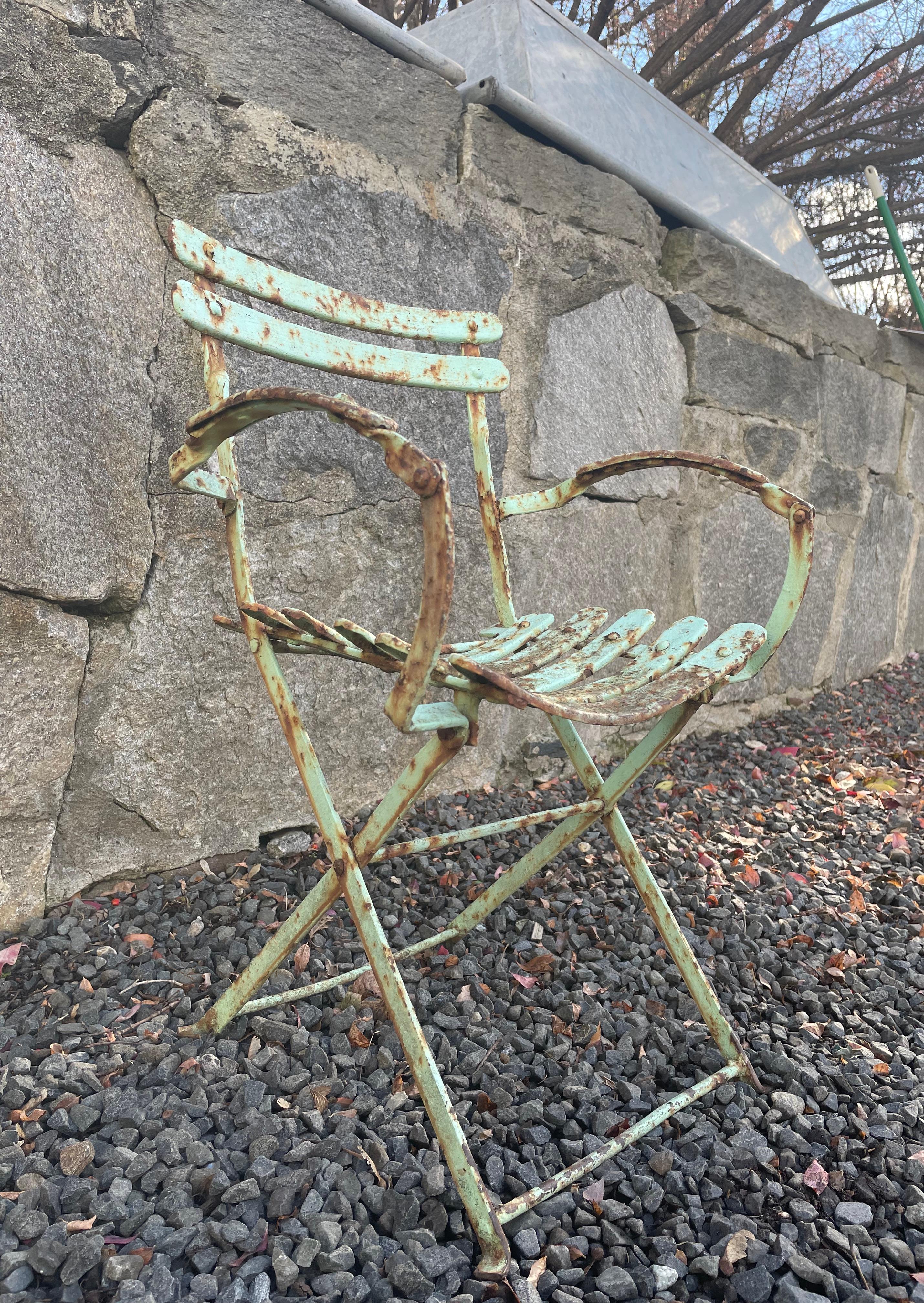 Two French 19th C Folding Children's Chairs For Sale 3