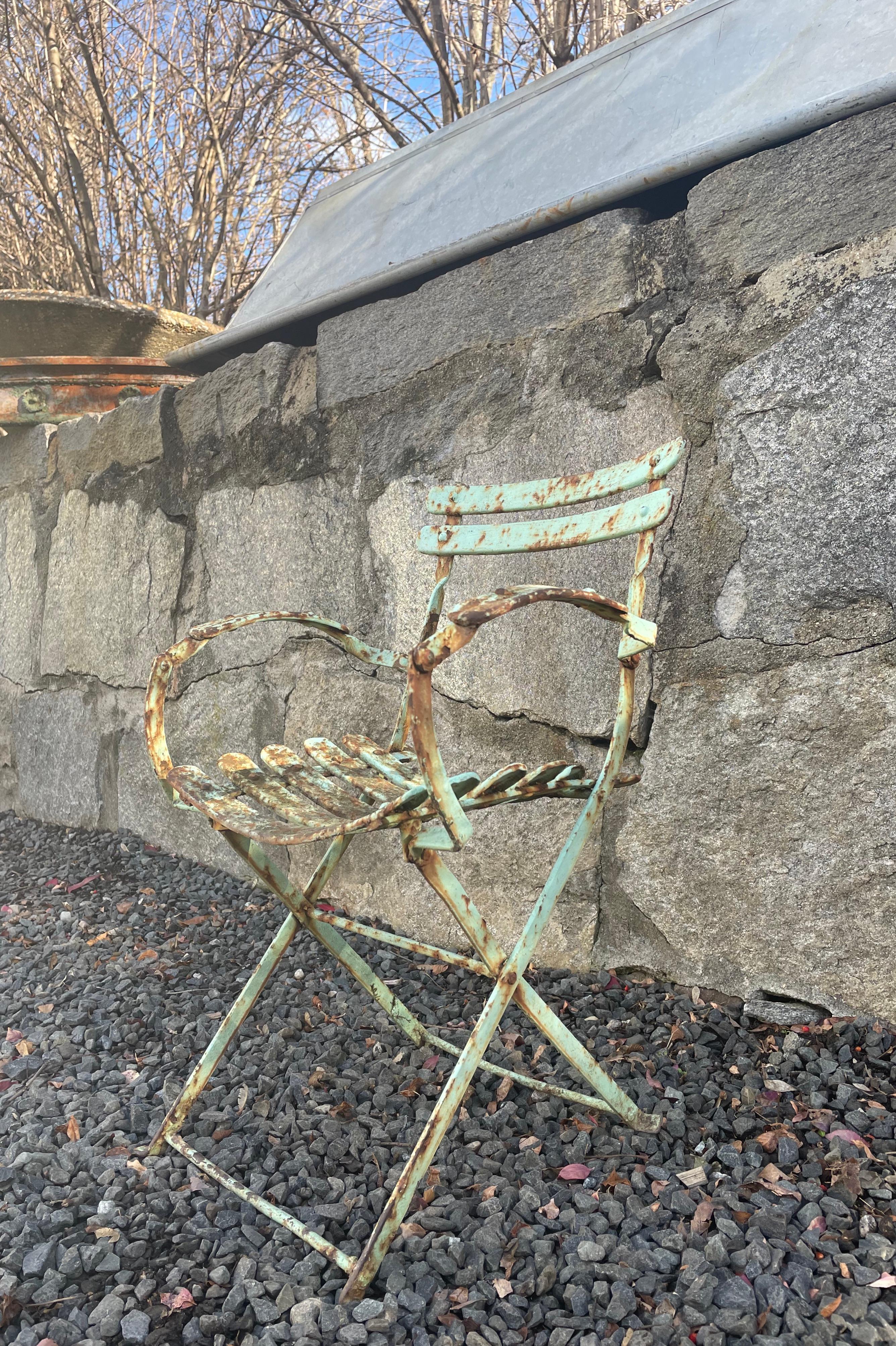 Two French 19th C Folding Children's Chairs For Sale 4