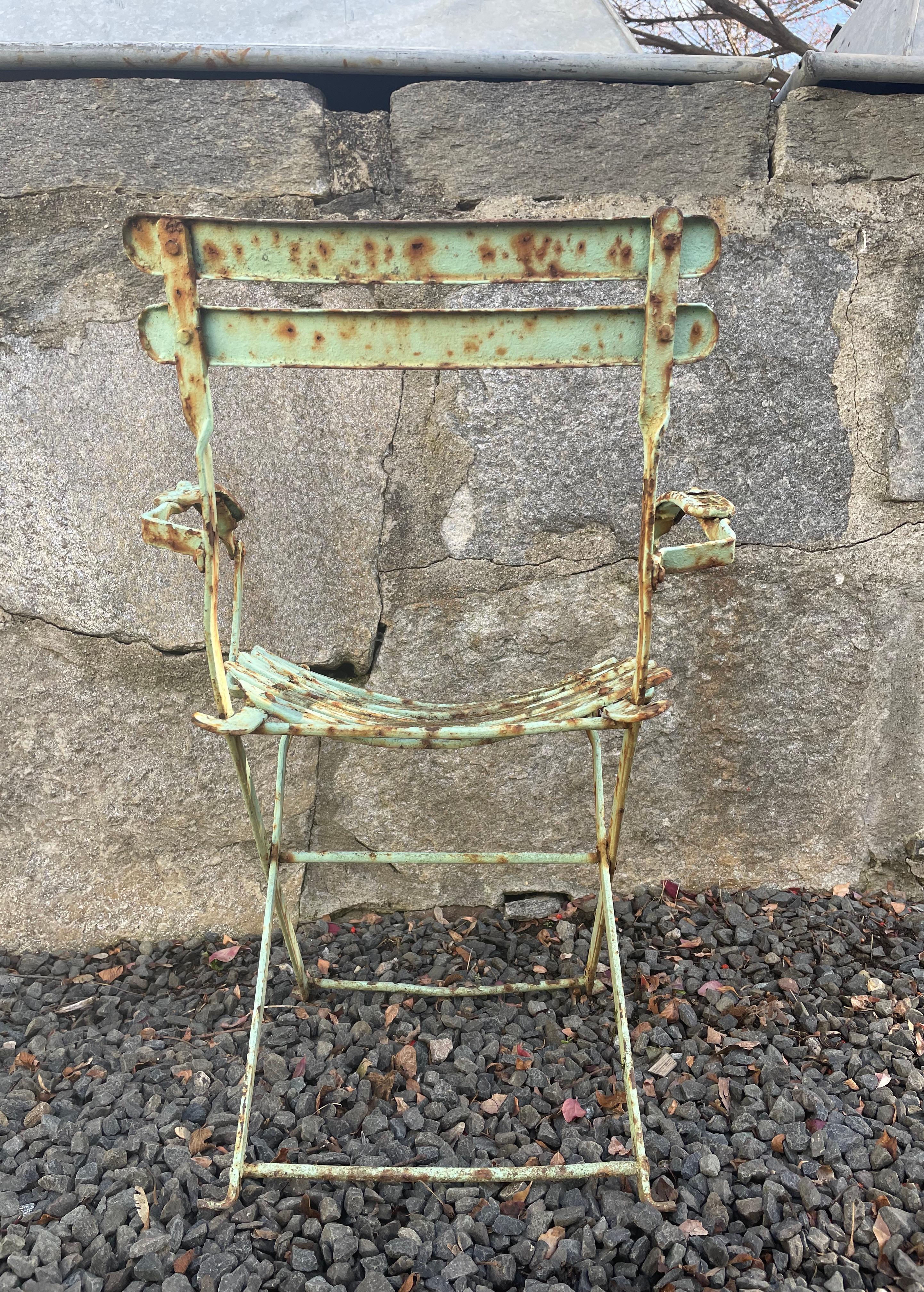 Two French 19th C Folding Children's Chairs For Sale 6