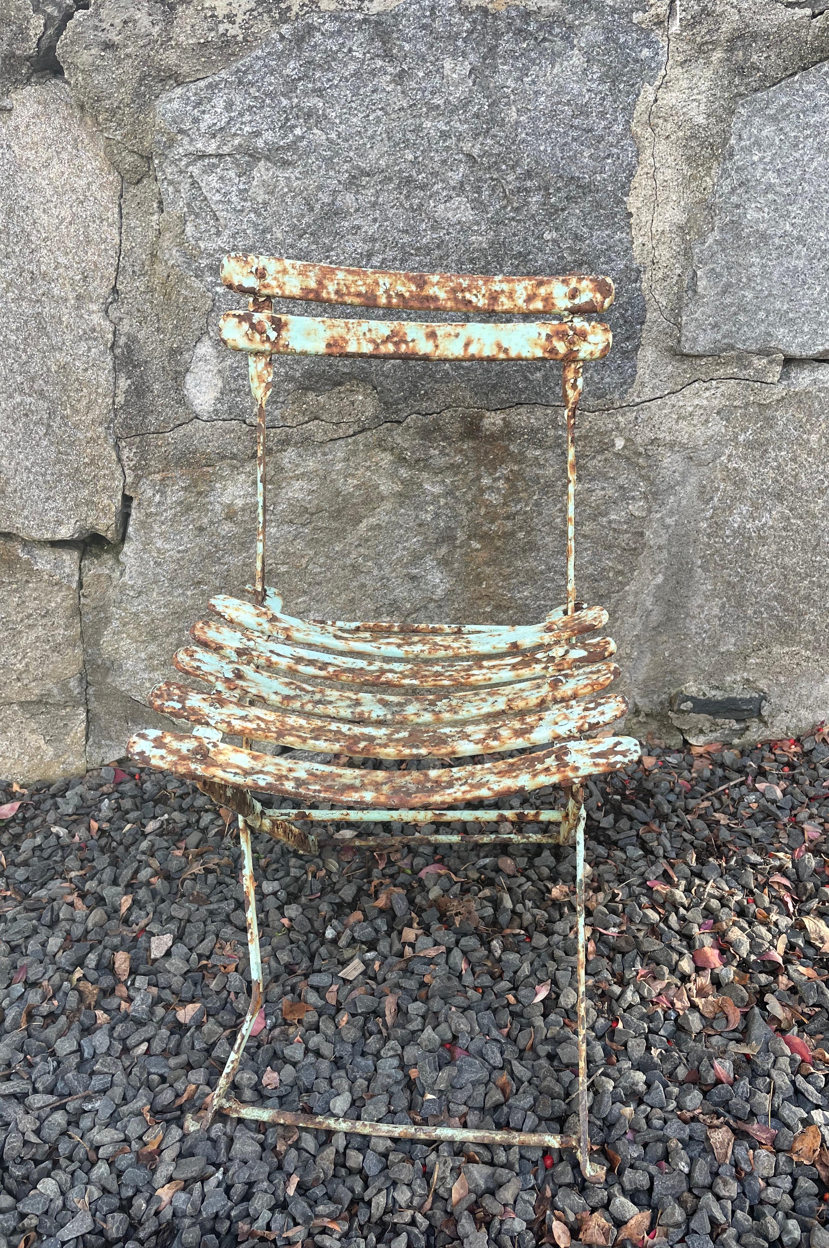 Two French 19th C Folding Children's Chairs For Sale 8