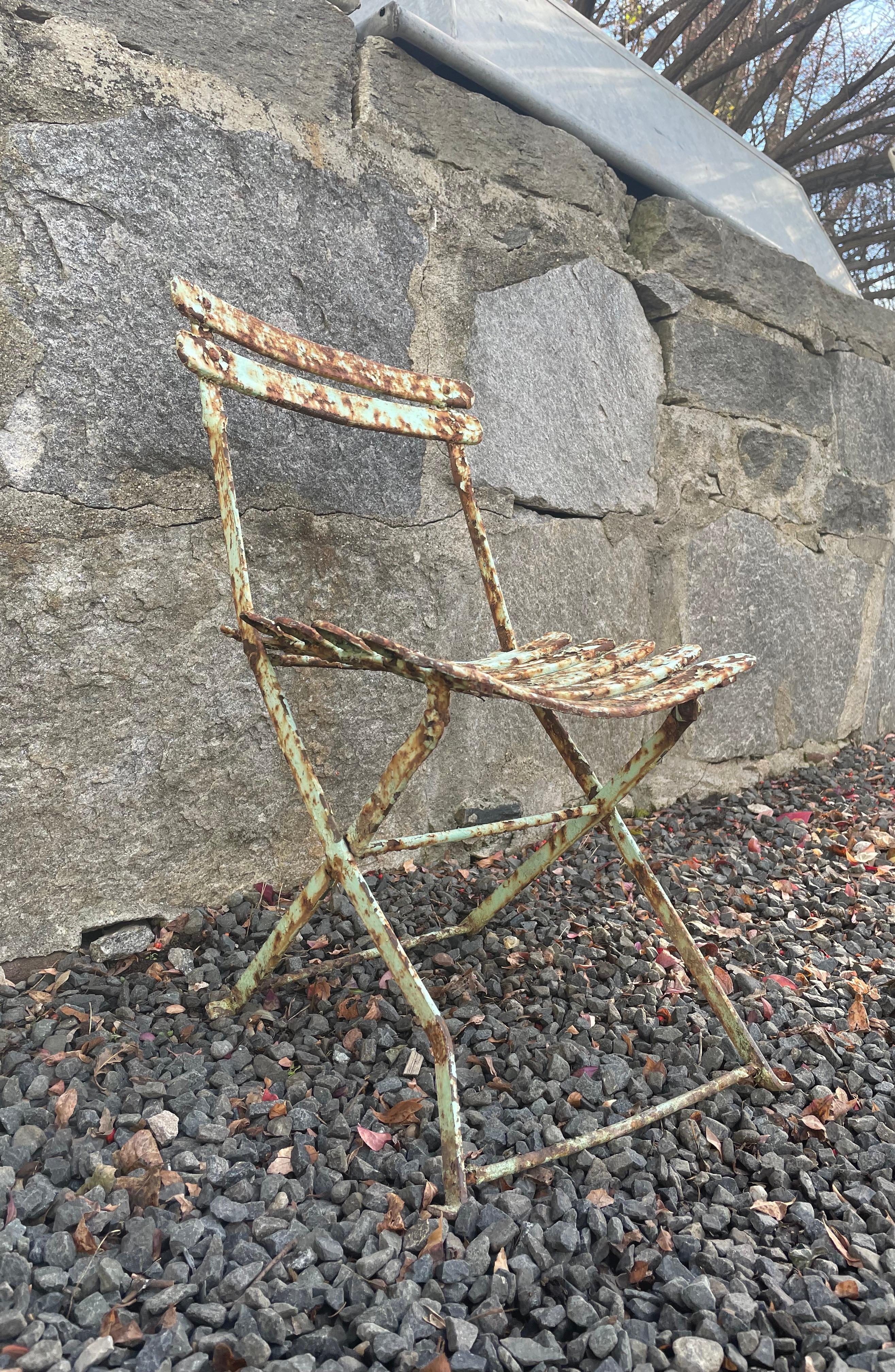 Two French 19th C Folding Children's Chairs For Sale 9