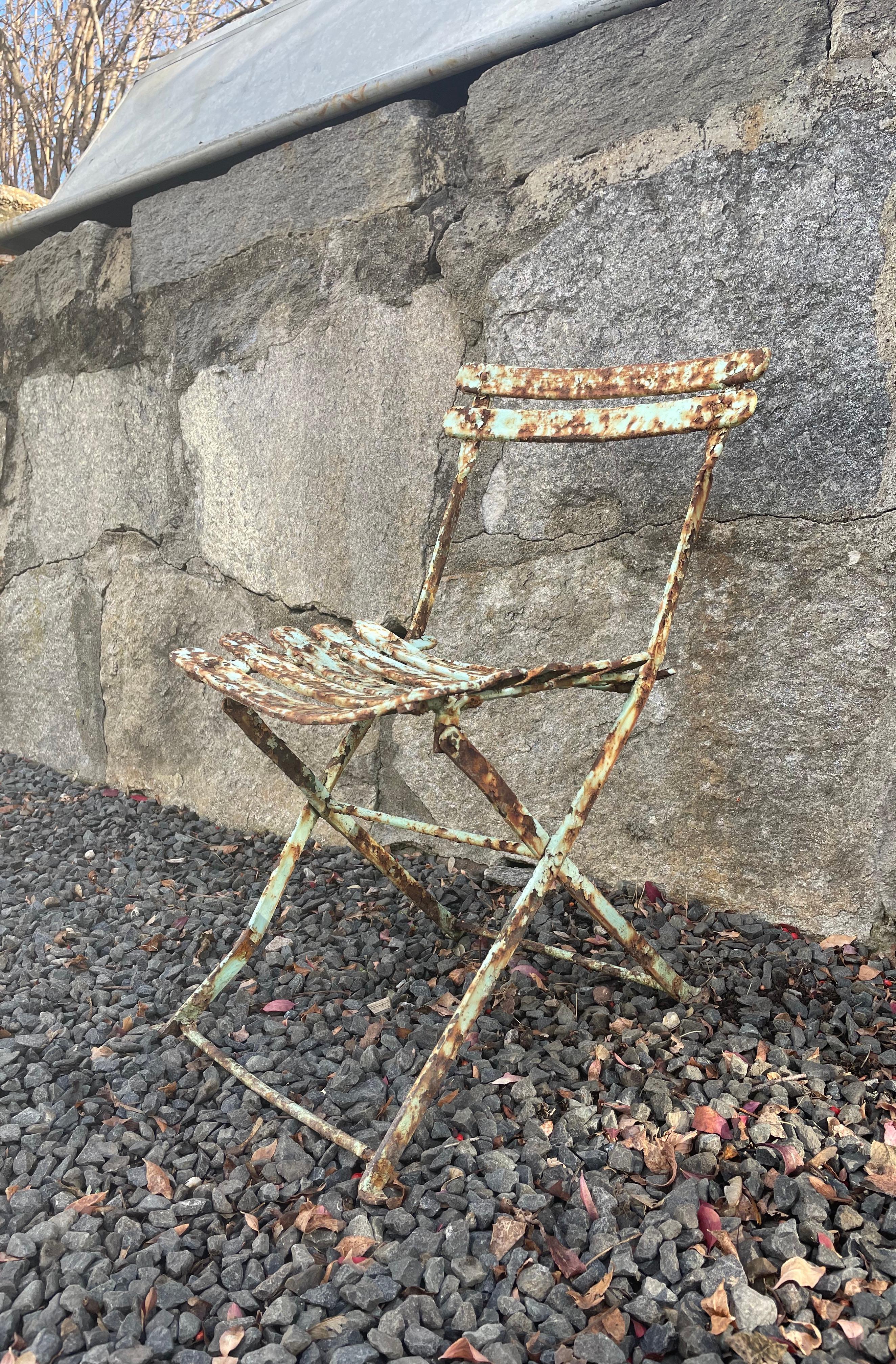 Two French 19th C Folding Children's Chairs For Sale 10