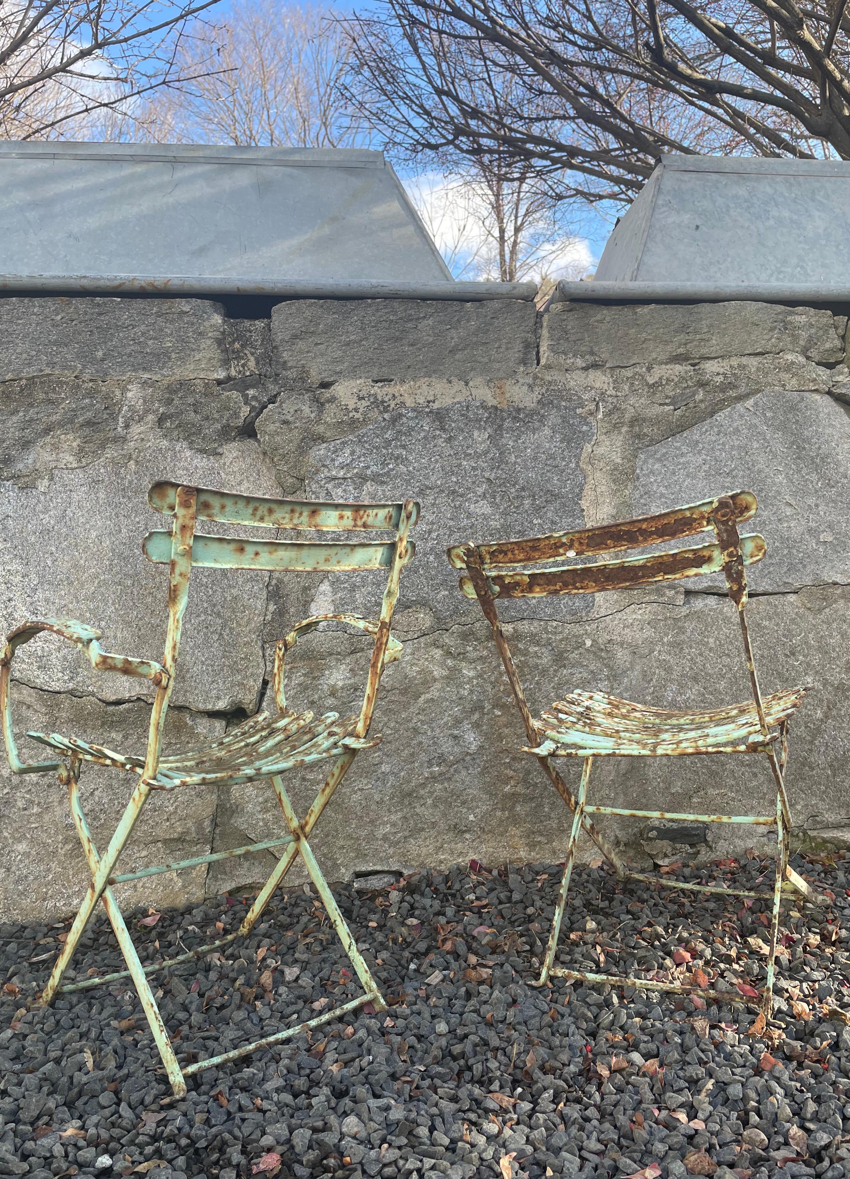 Two French 19th C Folding Children's Chairs For Sale 1