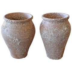 Antique Two French 19th Century Terracotta Pots Submerged in the Mediterranean Sea
