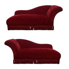 Two French Art Deco Chaise Lounges