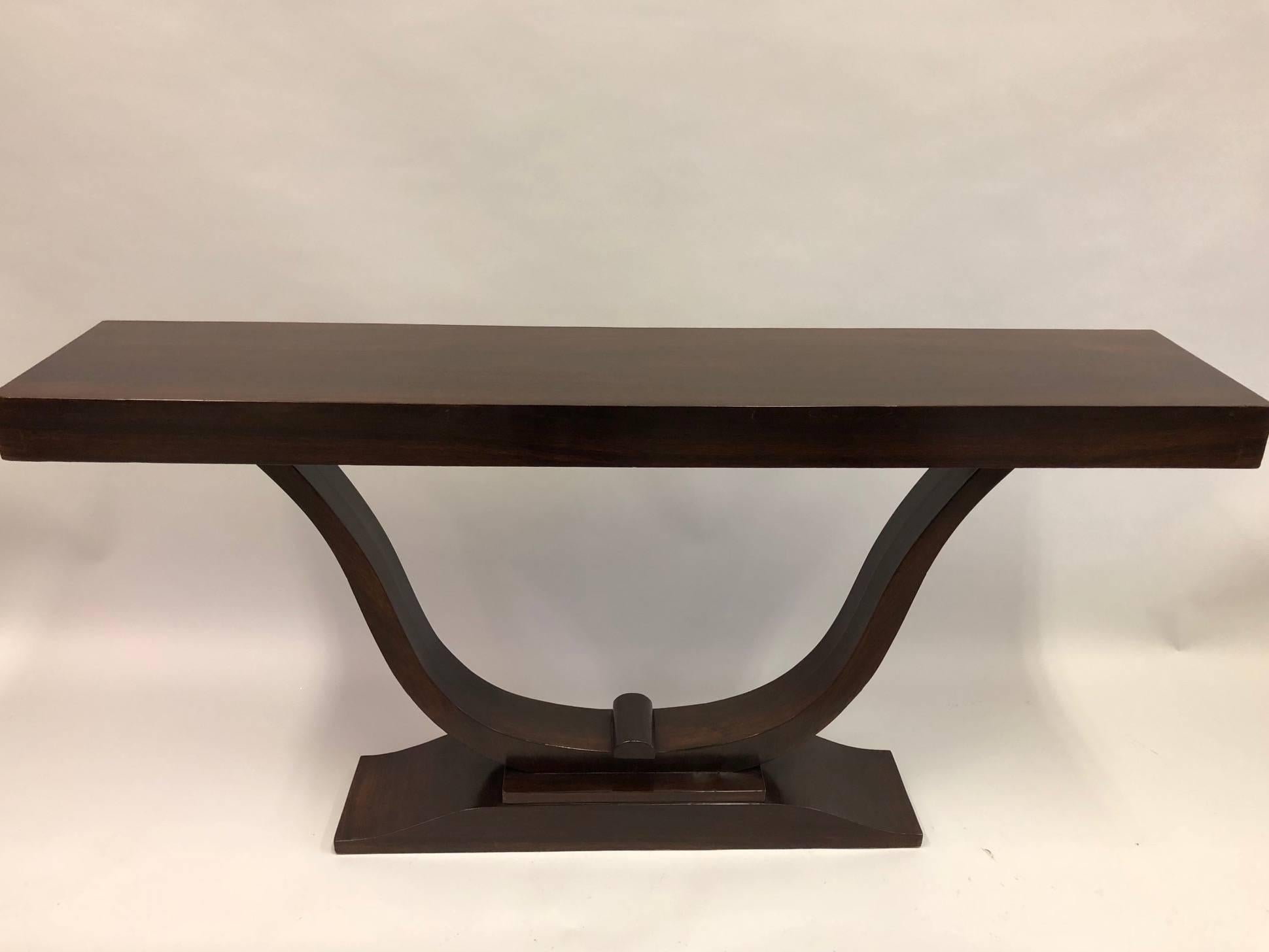 Two French Art Deco Macassar Ebony Style Sofa Tables / Consoles In Good Condition For Sale In New York, NY
