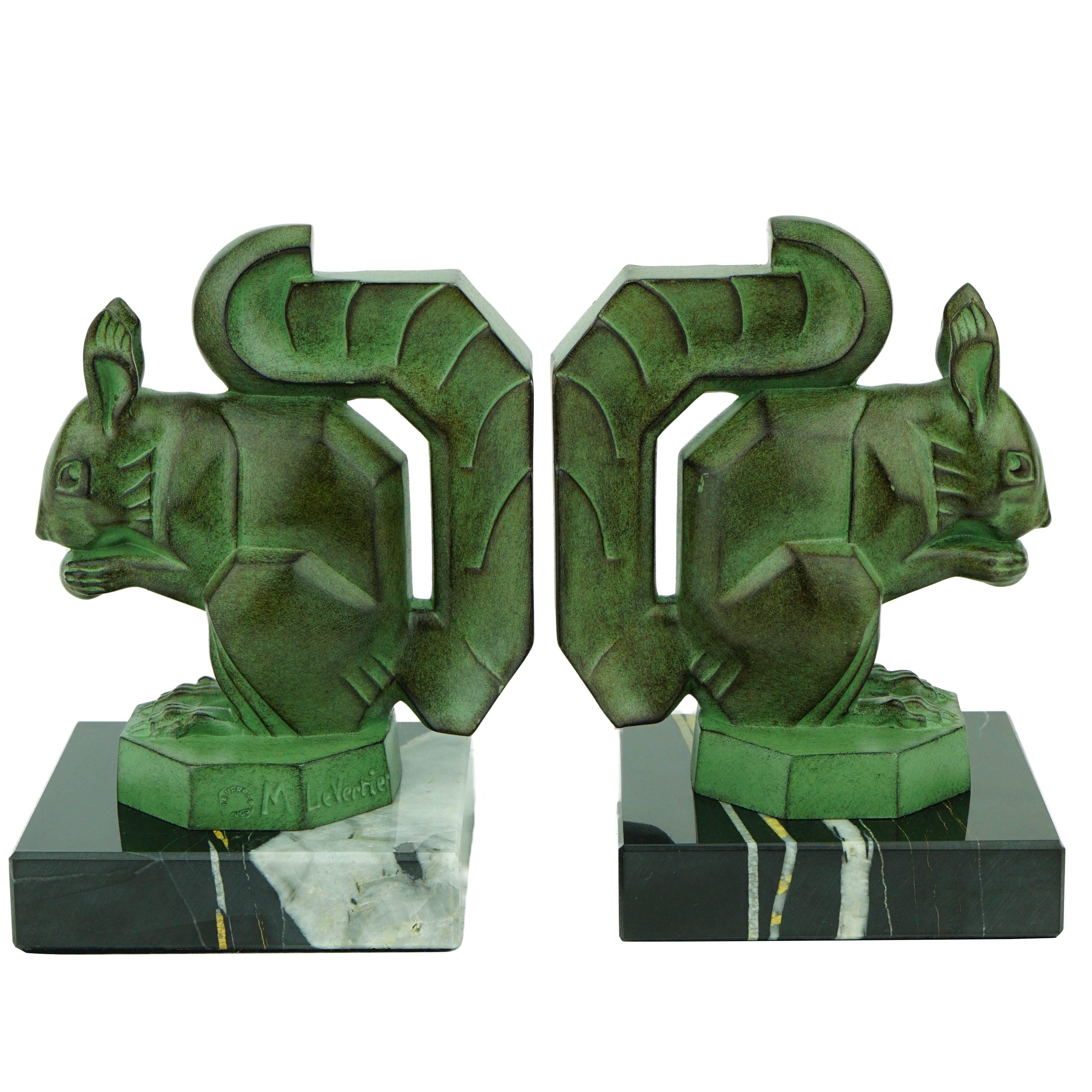 Two French Art Deco Squirrels by Max Le Verrier