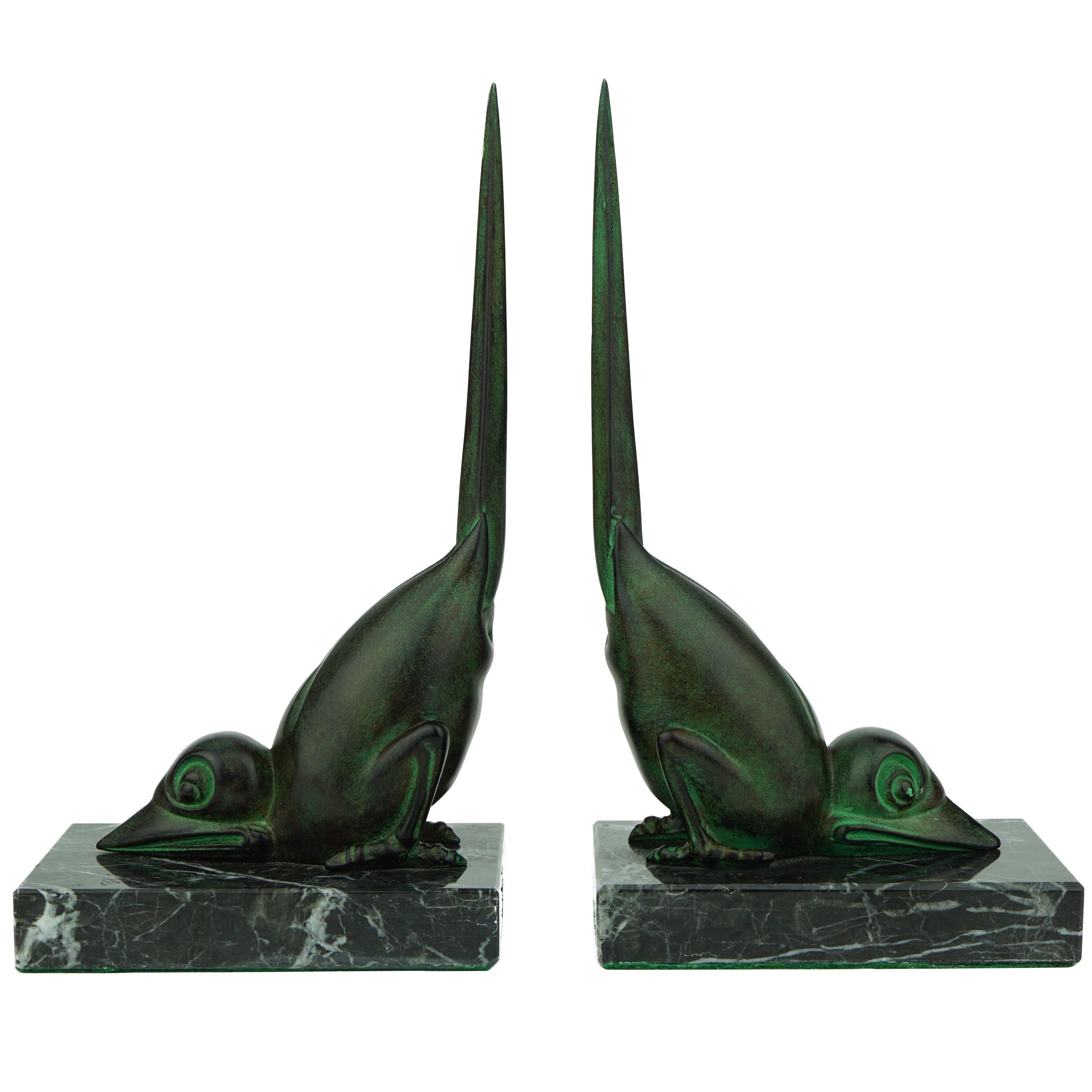 Two French Art Deco Stylised Birds by Marcel Bouraine