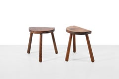 Two French Brutalist Milking Stools