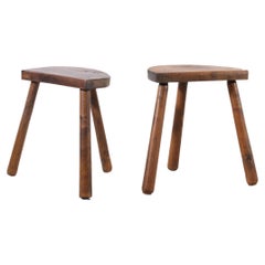 Retro Two French Brutalist Milking Stools