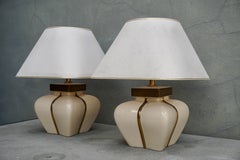 Two French Ceramic Lamps by Le Dauphin