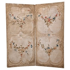 Two French Chateau 18th Century hinged Screen Panels
