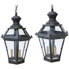 Two French Hexagonal Lanterns