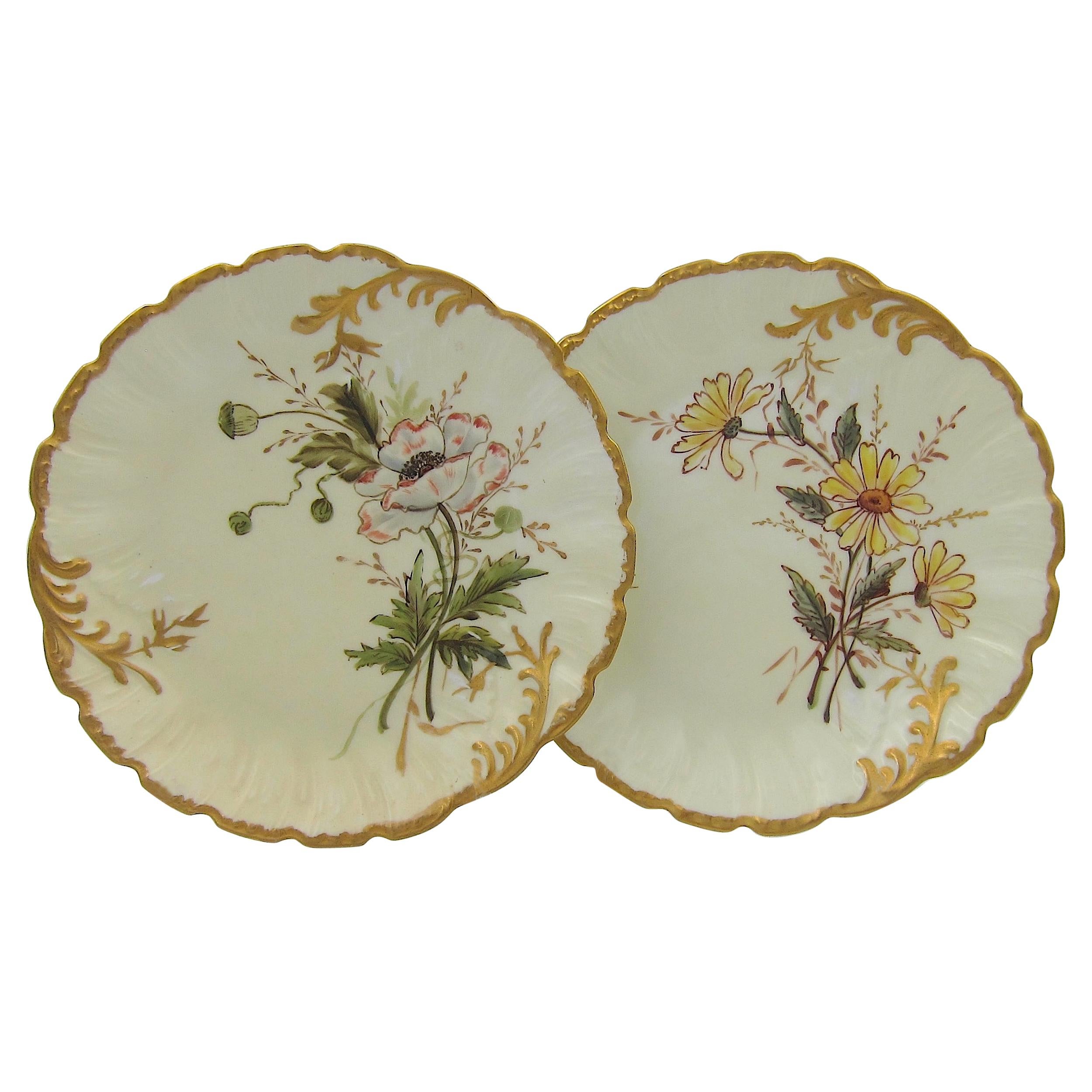 Two French Limoges Porcelain Plates by Martial Redon