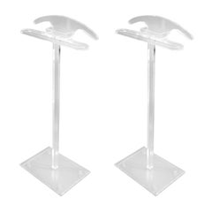 Two French Mid-Century Modern Lucite Valets / Coat Stands attr to Maison Jansen 