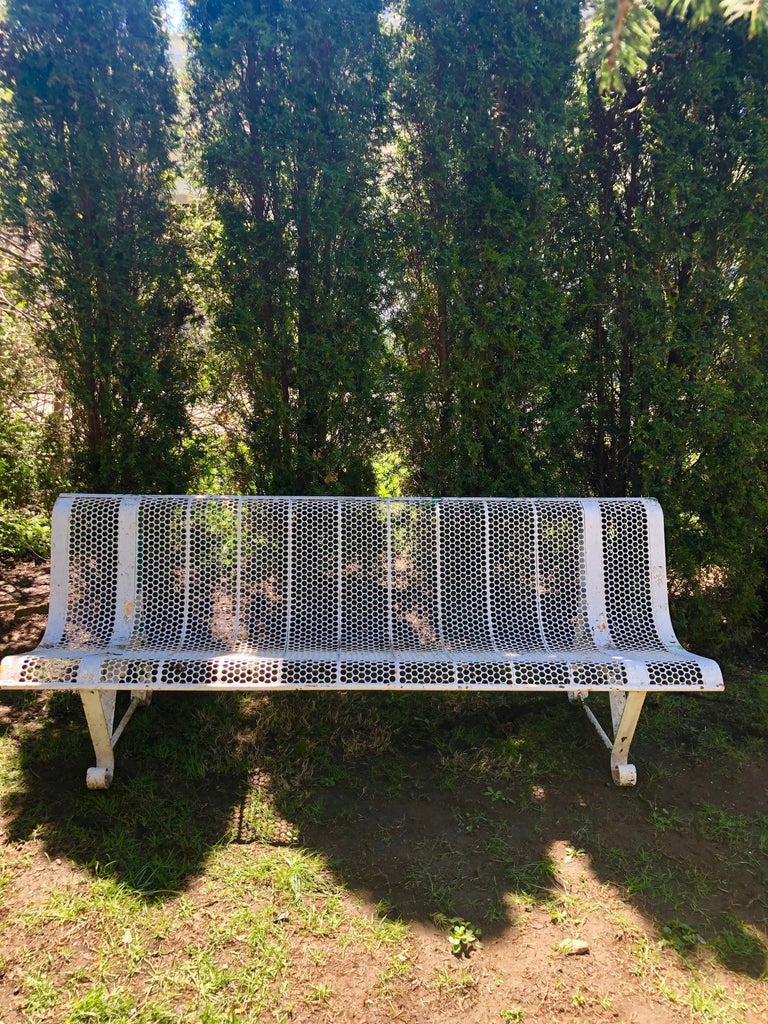 Two French Mid Century Modern Steel Benches For Sale At 1stdibs