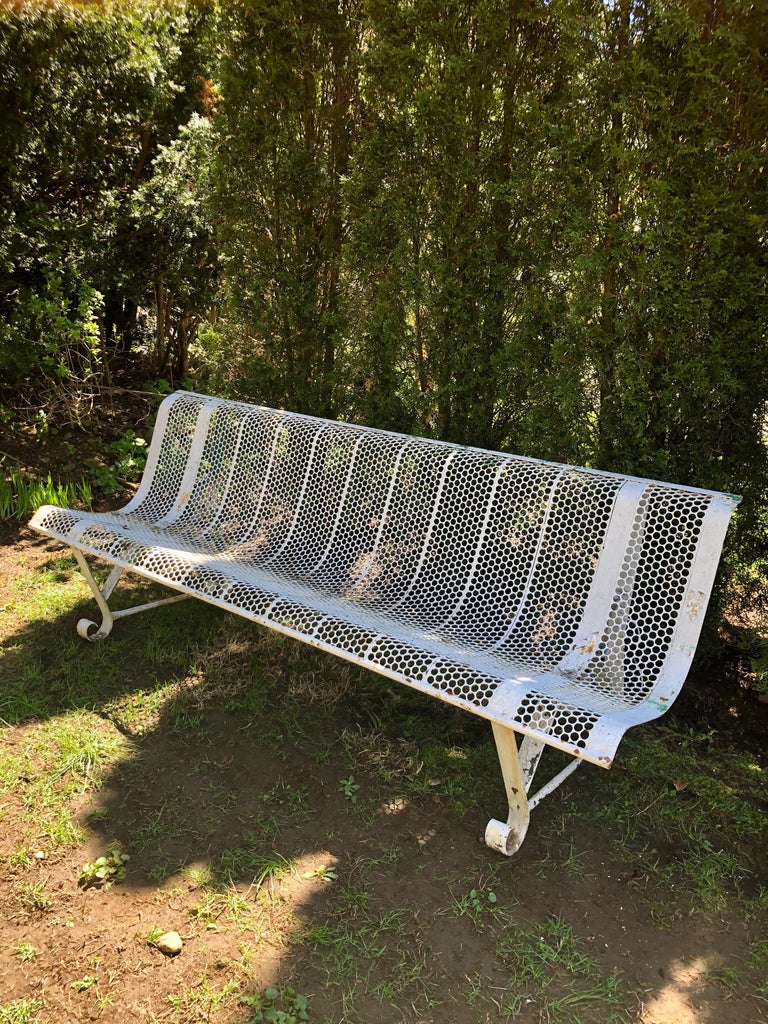 Two French Mid Century Modern Steel Benches For Sale At 1stdibs