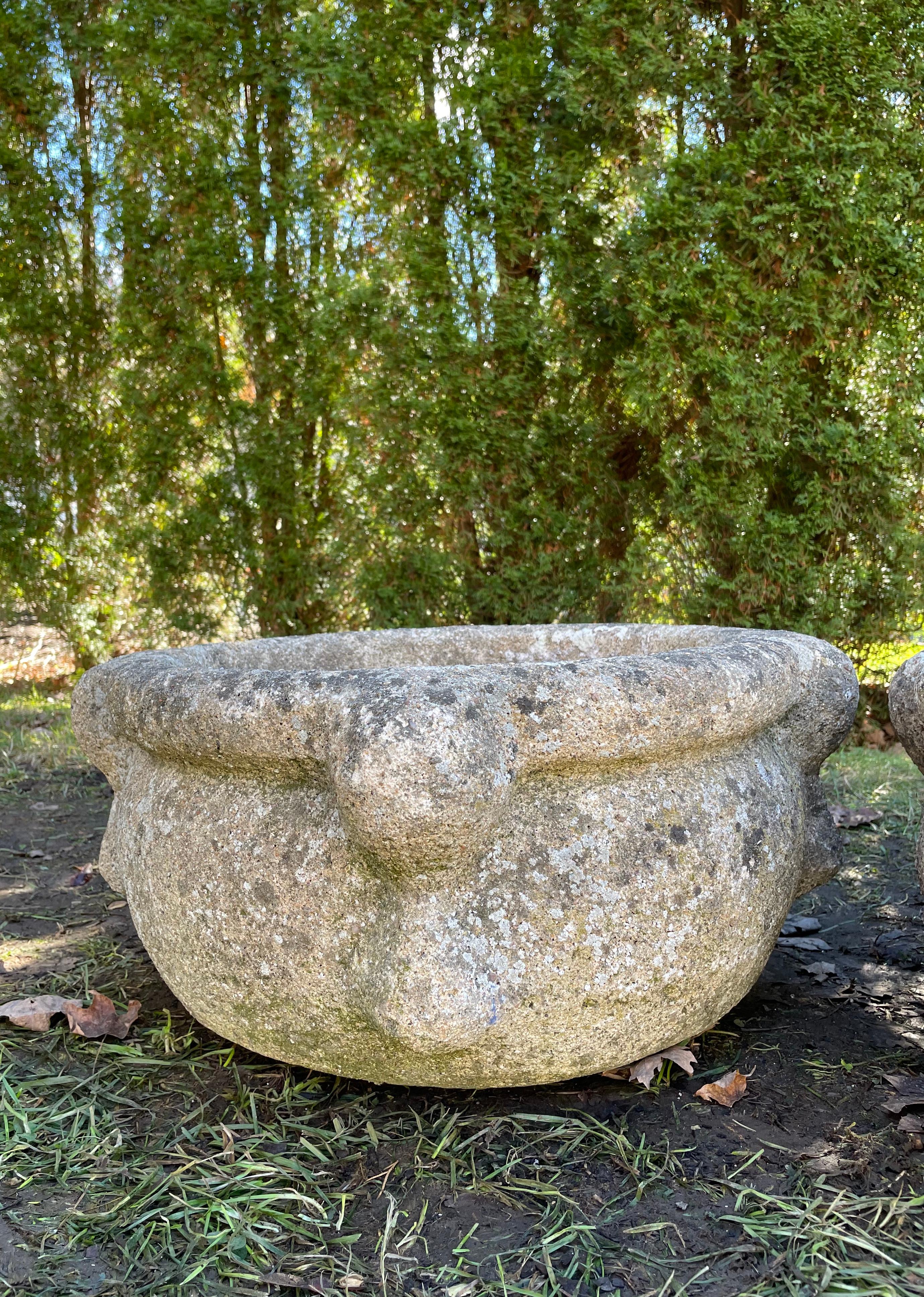 French Round Cast Stone Planter/Sink For Sale 5
