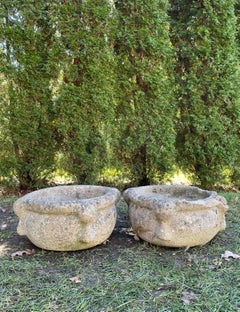 French Round Cast Stone Planter/Sink