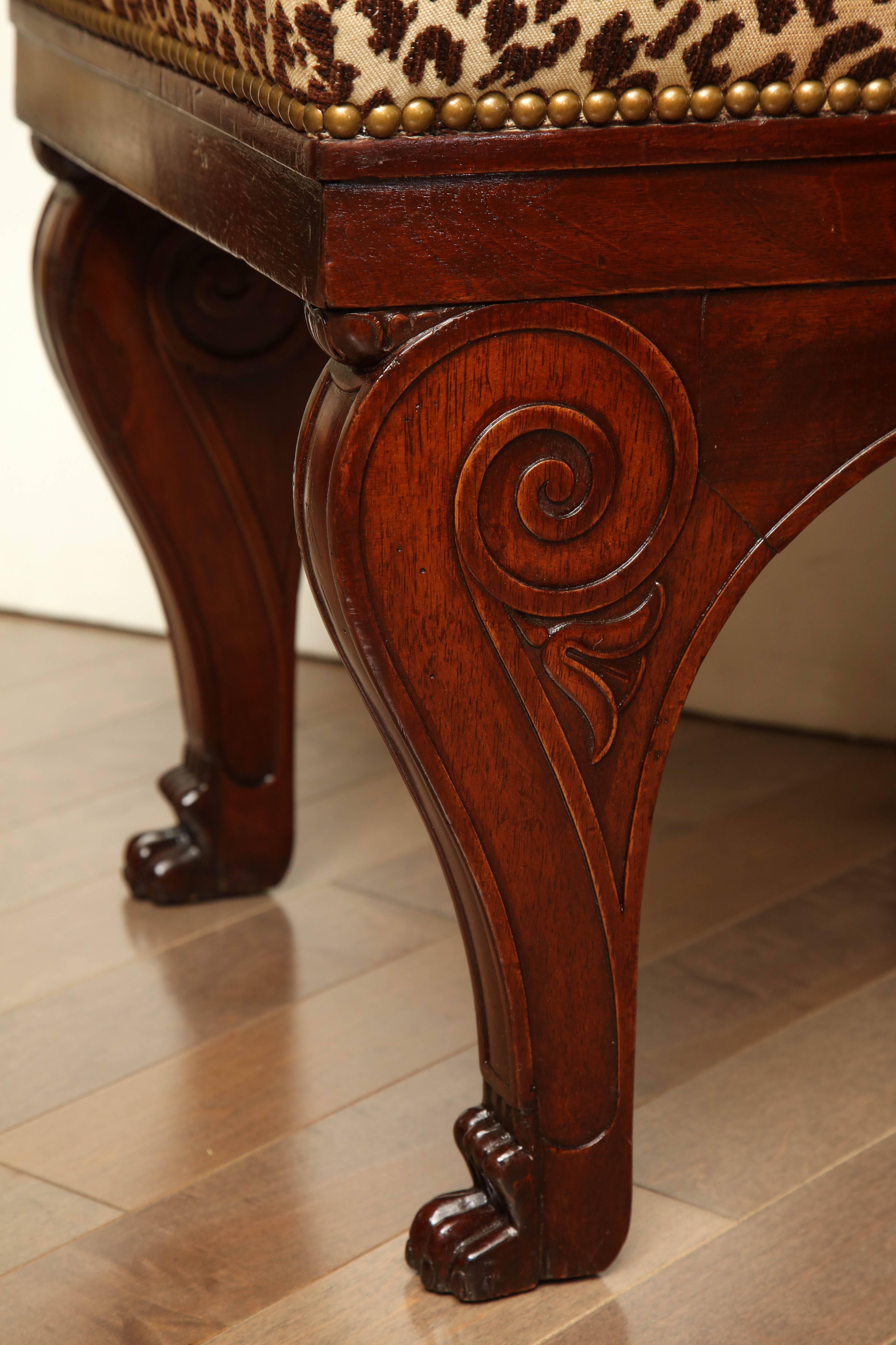 Two French Stools in Mahogany 3