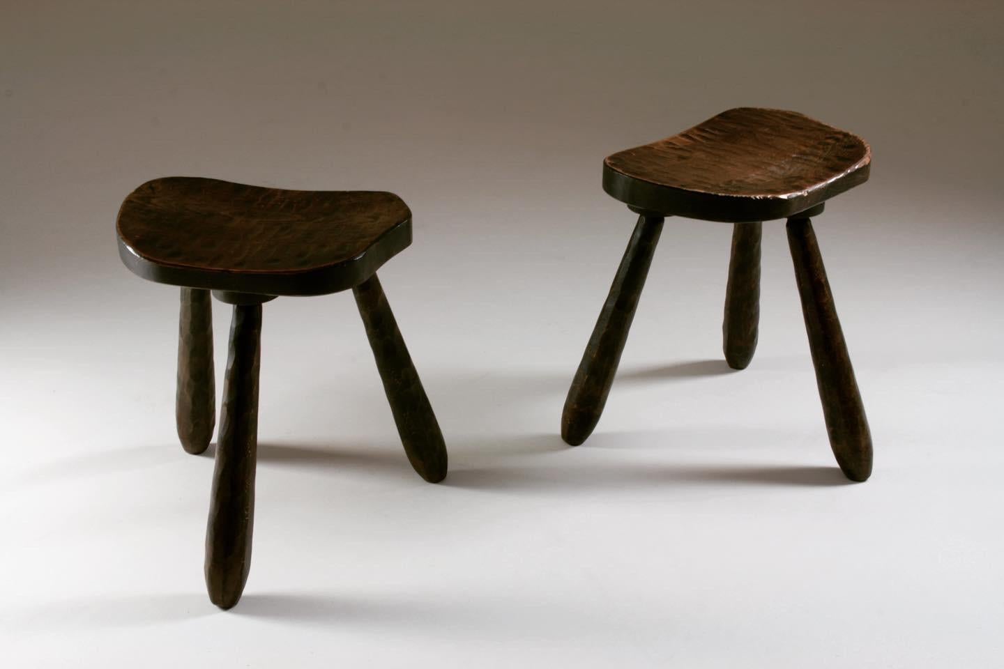 Two French Tripod Stools, 1930s For Sale 2