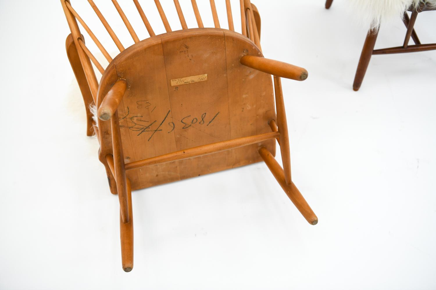 20th Century Two Fritz Hansen Easy Chairs Attributed to Palle Suenson & Gustav Adolf Schneck