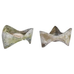 Two Garden Pots, Concrete Planters, "Tooth" by Willy Guhl, 1950s, XX Century