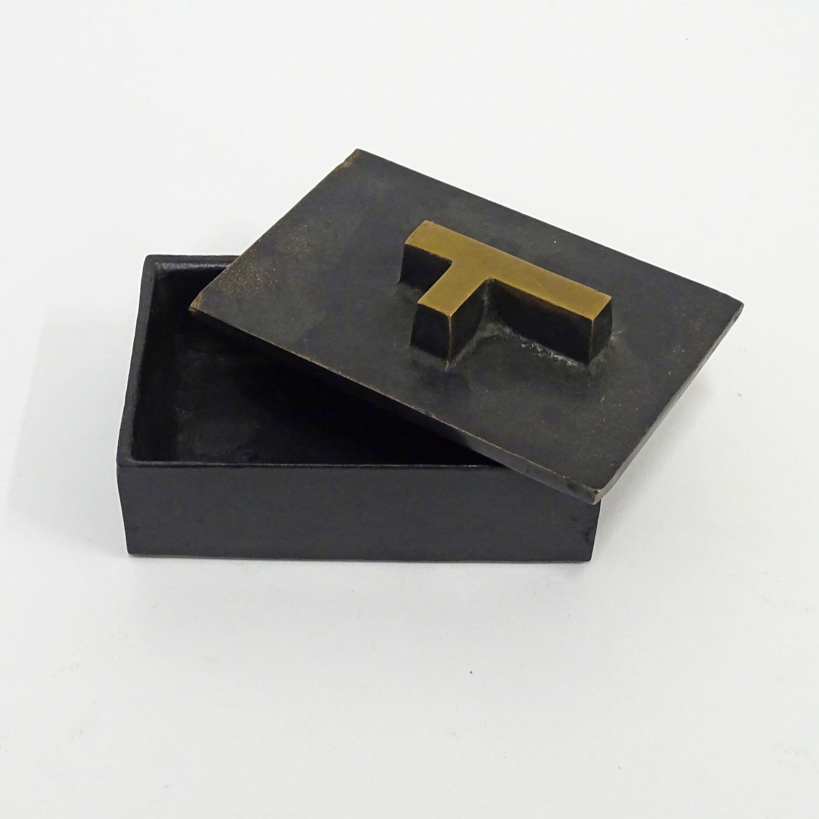 Two Garouste and Bonetti Bronze Boxes for the Collection of Herbert Blome 2001 In Excellent Condition For Sale In Milan, IT