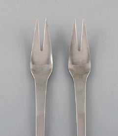 Two Georg Jensen Caravel Roast Forks in Sterling Silver