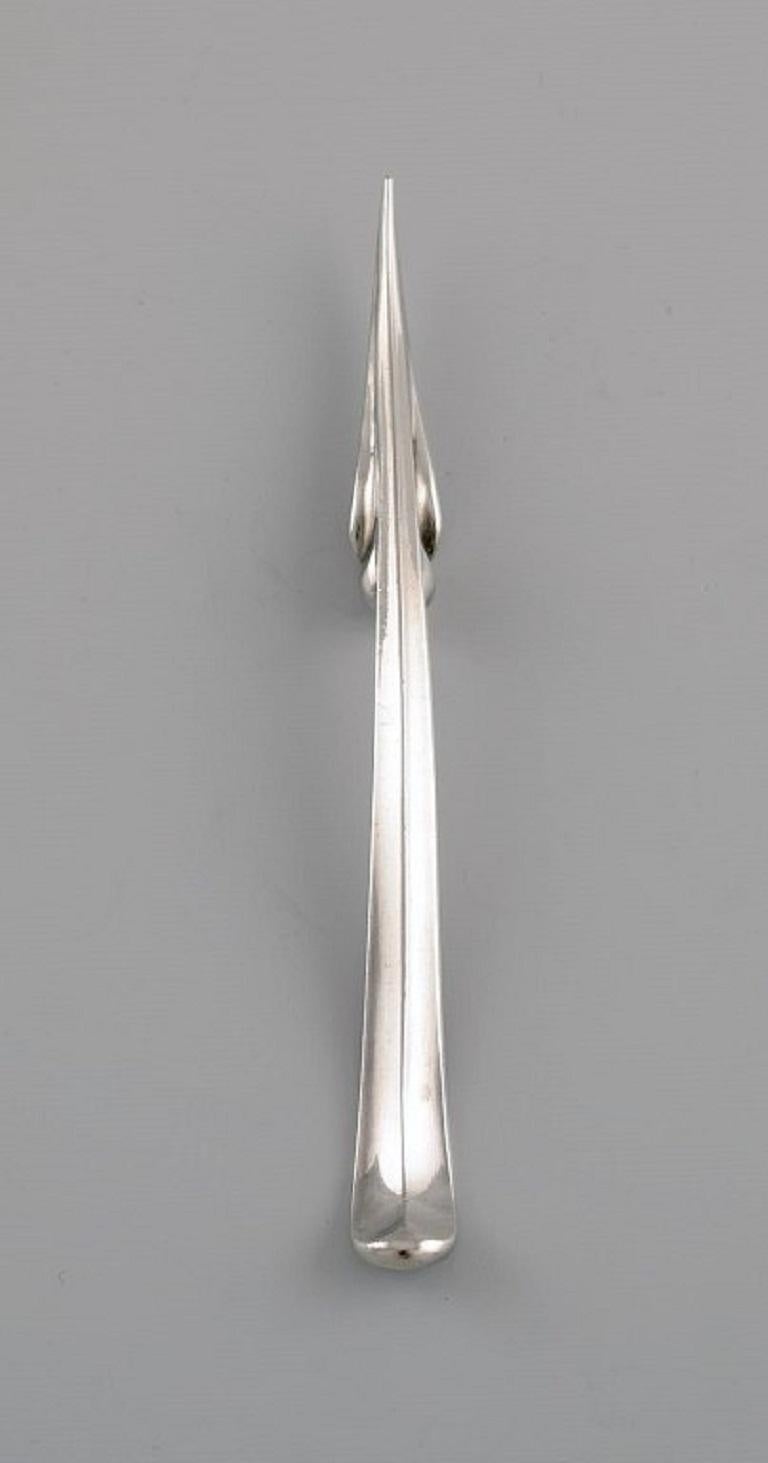 Mid-20th Century Two Georg Jensen Nut / Cocktail Picks in Sterling Silver, Ornamental Design