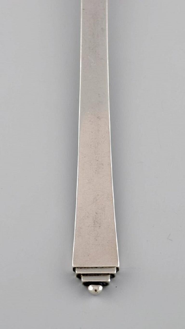 Danish Two Georg Jensen Pyramid Cold Meat Forks in Sterling Silver, 1930s For Sale