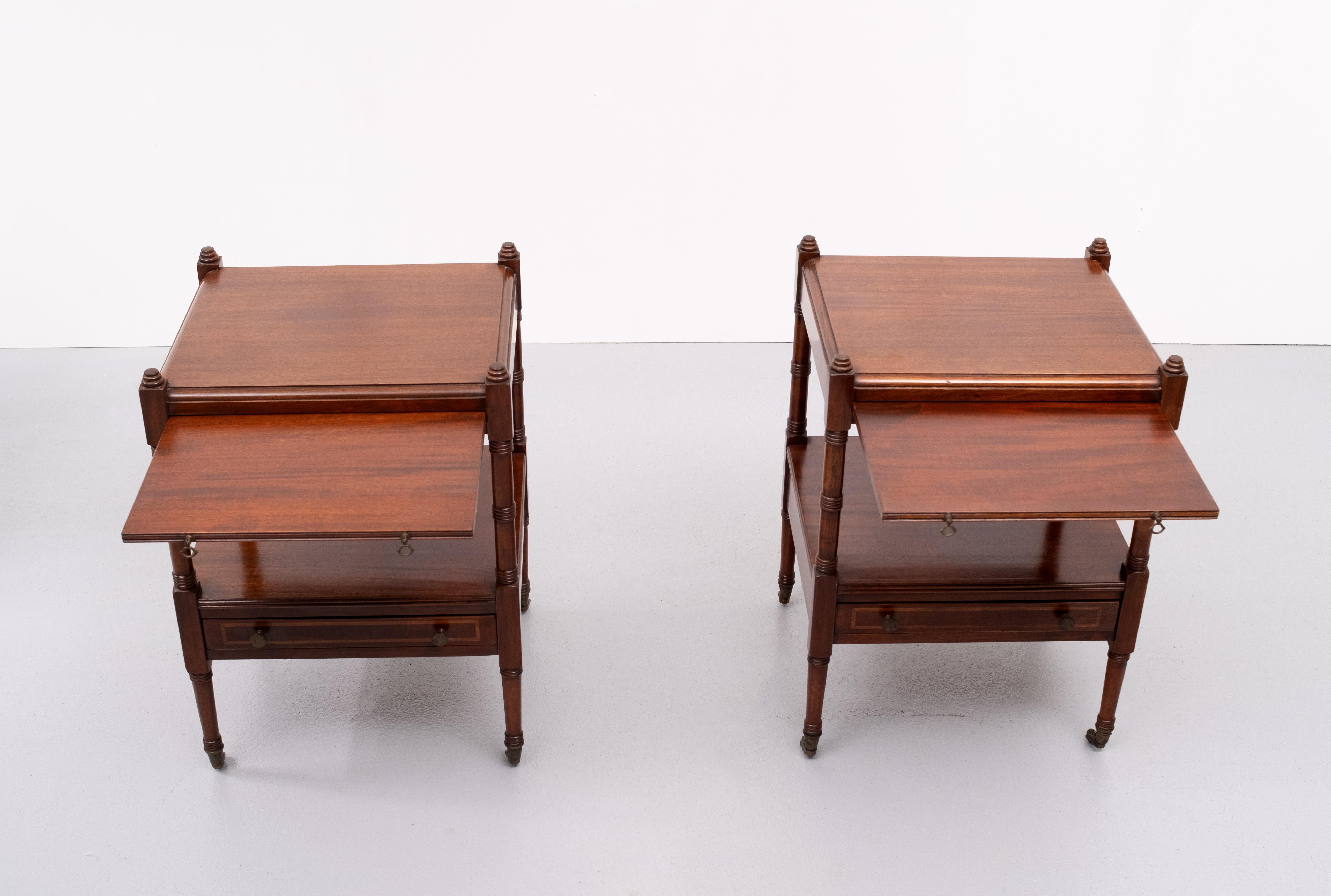 Two Georgian Mahogany Side Tables England 2